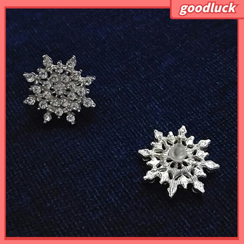Đôi Khuyên Tai Hình Hoa Tuyết Đính Đá Thời Trang Cho Nữ