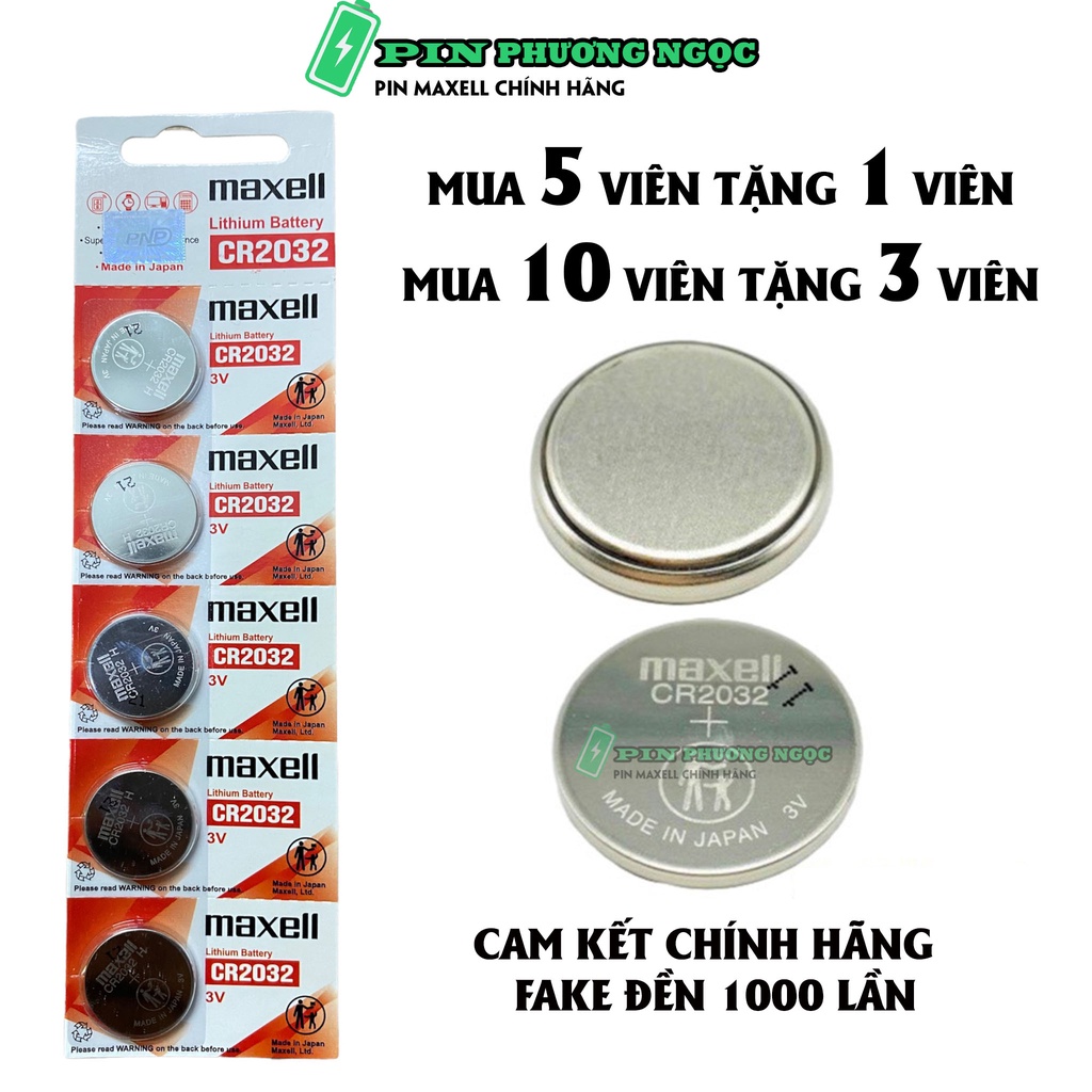 Pin Maxell CR2032 / CR2025 / CR2016 Lithium 3V Cao Cấp Made In Japan - Hàng chính hãng