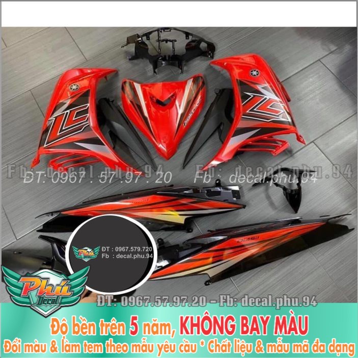 Tem rời Exicter 135 Lc đỏ đen đẹp (X) -1