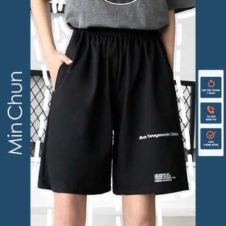Quần short đùi trơn unisex thể thao basic nam nữ phong cách đường phố Hàn Quốc ulzang MINCHUN QN01