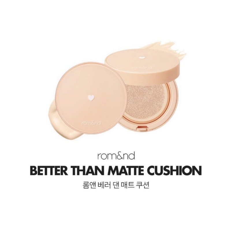 Set phấn nước Romand betther than matte cushion (kèm refill)