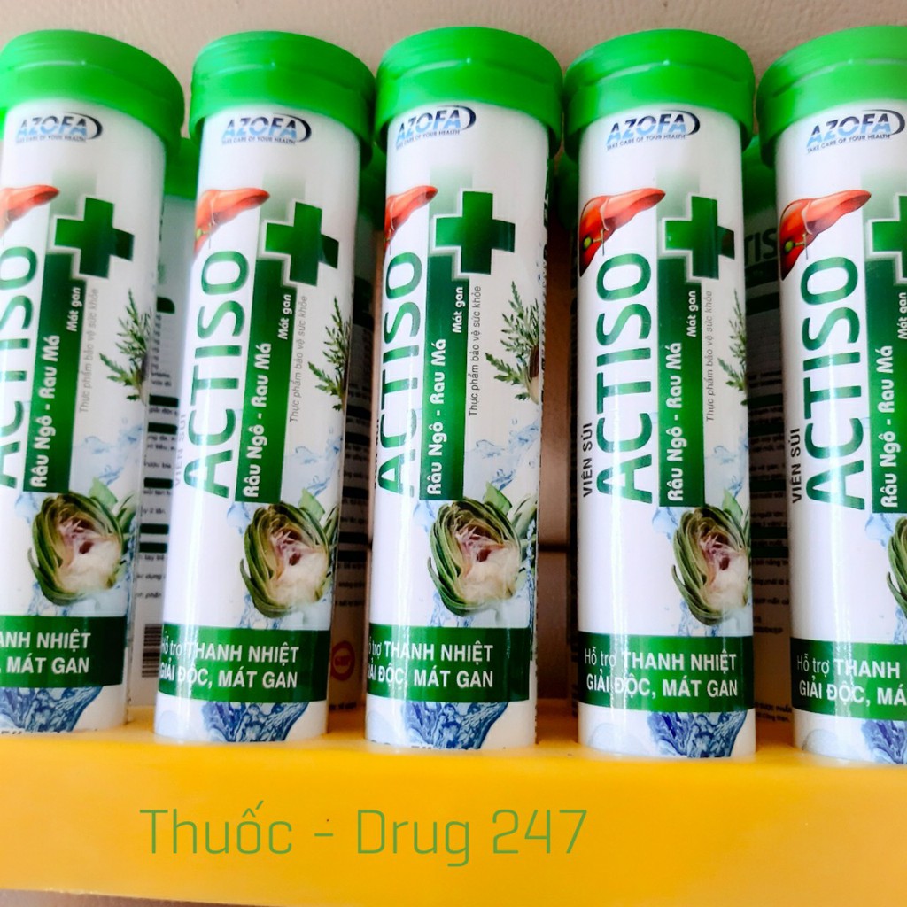 Viên Sủi Astiso Râu Ngô Rau Má Tuýp 20 Viên