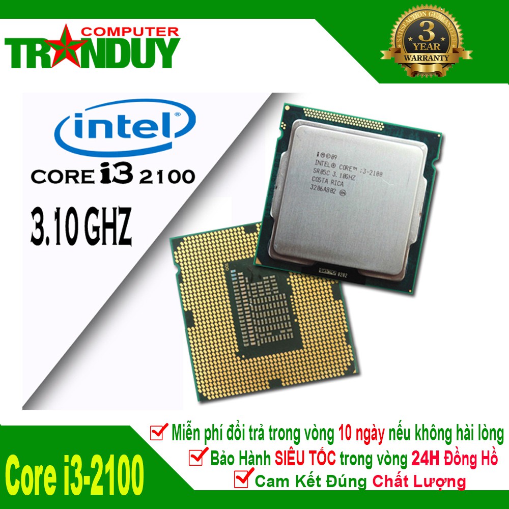 Bộ Xử Lý CPU Core I3-2100 hàng Tháo Máy Bộ Đẹp Leng Keng