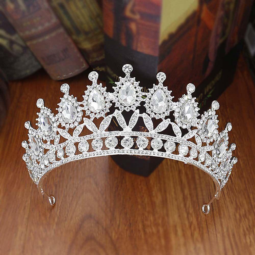 Vương Miện Cô Dâu WMES15H Thanh Lịch Baroque|Sang Trọng|Phụ Kiện Trang Trí Đám Cưới Bằng Hợp Kim Xinh Xắn