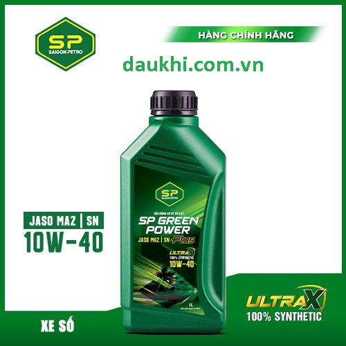 Daukhi.com.vn- Dầu nhớt xe số  SP Green Power Plus SN 10W40 - Dầu tổng hợp 100% Chính hãng-daukhi.com.vn