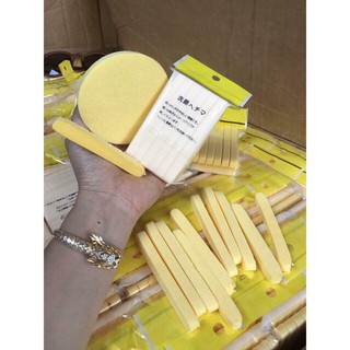 Mút rửa mặt bọt biển Nano dạng nén hình que 1 gói 10 miếng