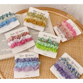 Set 3 chun cột tóc scrunchies bé
