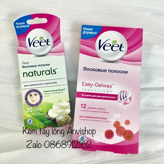 Bộ wax ria mép và wax body của Veet - VEET Wax trips ANVISHOP