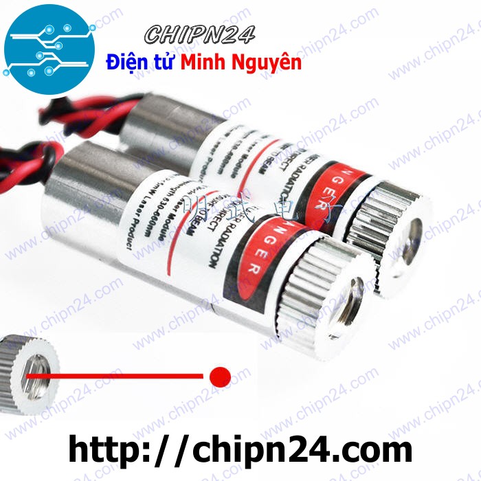 [1 CÁI] (F111.1) Đầu Phát Laser 3-5V 5mW (Sáng Đỏ Hội Tụ) (Laze)