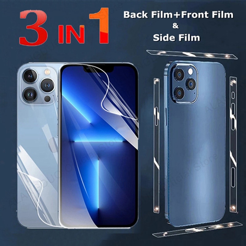 Miếng Dán Hydrogel Bảo Vệ Mặt Trước Và Sau Cho iPhone 14 12 13 Pro Max 14Pro 14Plus 13Pro Plus