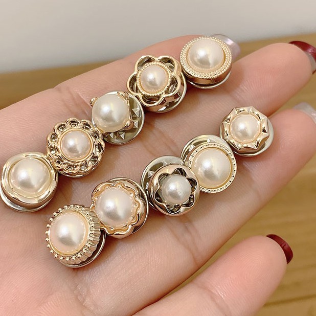 Set 10 khuy măng sét phong cách Hàn Quốc dùng để trang trí áo quần