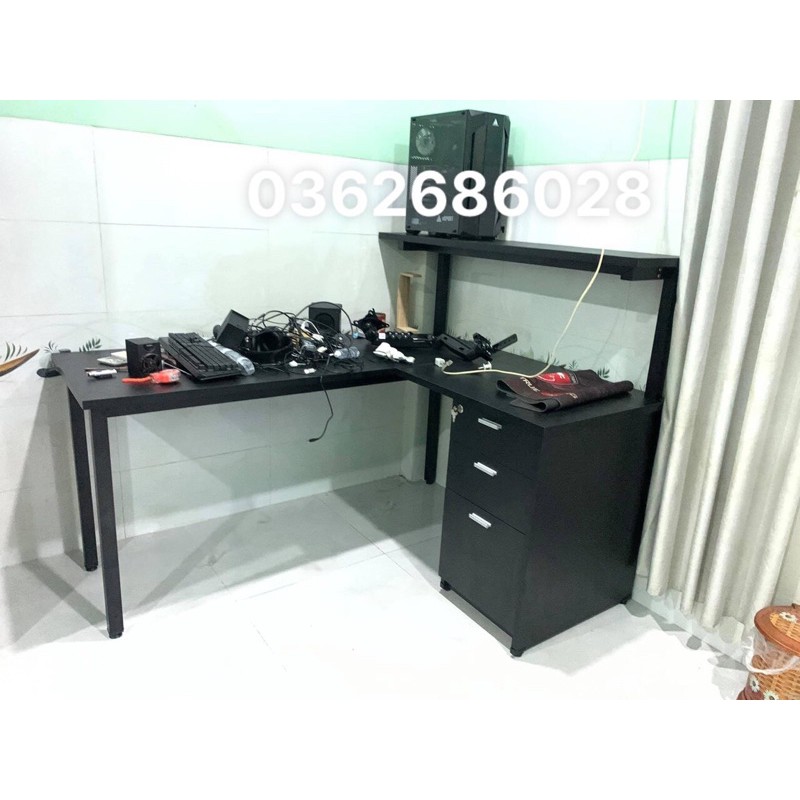 Bàn L góc tương kệ loa tủ ca bin