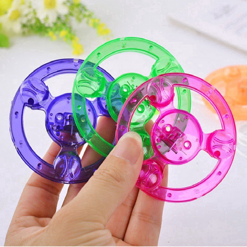 Đồ chơi con quay kéo dây có đèn LED nhiều màu sắc cho trẻ em