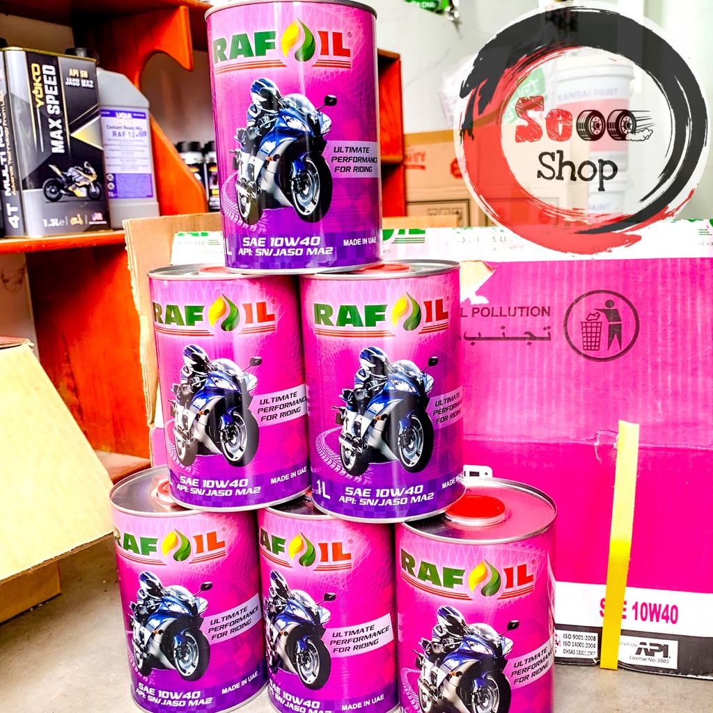 Nhớt, oil tổng hợp ( 1lít ) Rafoil 10W40 Full Synthetic dành cho xe tay ga, xe số, phân khối lớn