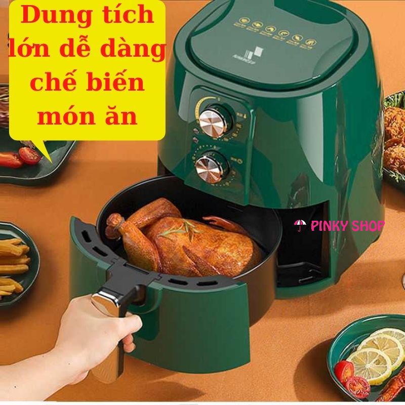 Nồi chiên không dầu Calmel 6L 7L dung tích lớn nhiều tiện ích nồi chiên đa năng tạo món ăn ngon hấp dẫn Pinky Shop