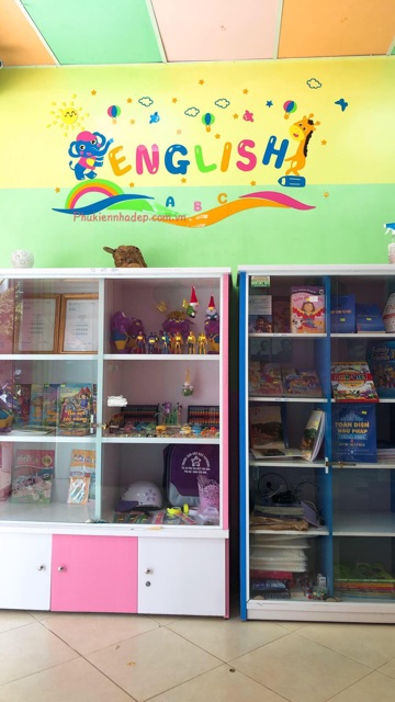 Tranh dán tường trung tấm tiếng anh, tranh mica 3d english, trang trí mầm non, trang trí khu vui chơi trẻ em