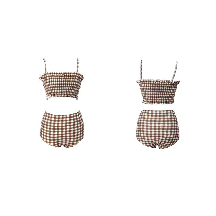 [Hàng Order][Có video ảnh thật] Bộ Bơi Đi Tắm Biển Nữ Bikini rời áo và váy họa tiết caro  BKN17 bộ bơi đi biển | BigBuy360 - bigbuy360.vn