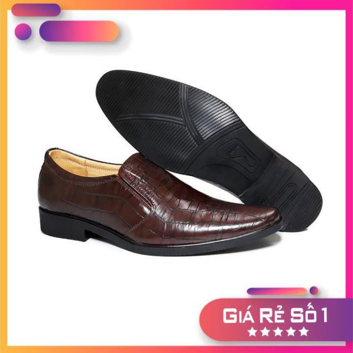Giày Nam Da Bò Thật - Vân Cá Sấu Cao Cấp Simier SM28 Sale 11 < : : 🍊