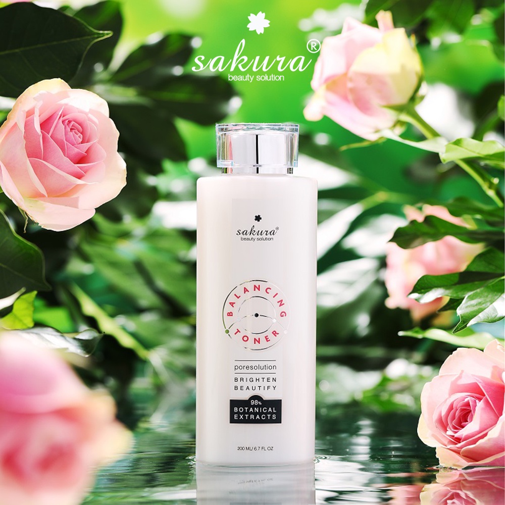 Nước cân bằng da Sakura Balancing Toner 2020 sáng da không chứa cồn 200ml