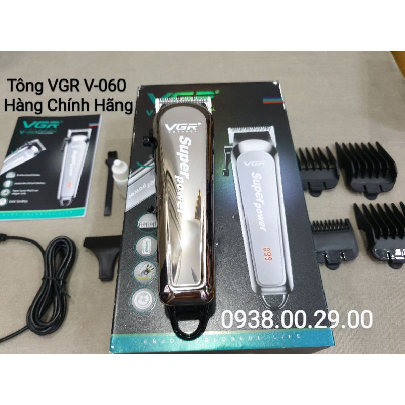 Tông Đơ Cắt Tóc Cao Cấp VGR V-060, Tông Đơ Cắt Tóc Chuyên Nghiêp Nhập Khẩu Chính Hãng.(Ảnh thật)