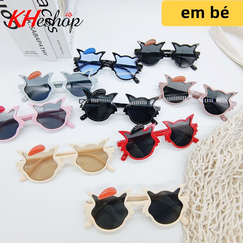 [Kính Xinh Cho Bé] chống nắng cho Bé Lớn hoạt hình mèo dễ thương,Tròng cao cấp chống UV bảo vệ đôi mắt bé yêu mã Y8826
