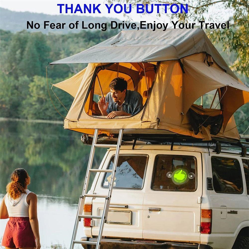 Đèn Xanh Lá Điều Khiển Từ Xa Gắn Kính Chắn Gió Xe Hơi In Chữ Thank You