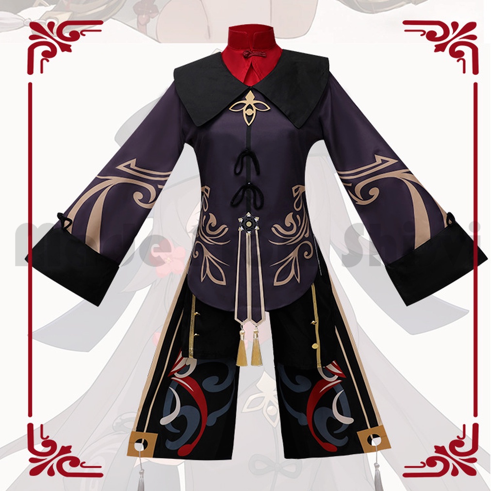 Game GenshinImpact  HuTao Cosplay Bộ Trang Phục Lụa Cosplay Nhân Vật Phong Cách Trung Hoa Cho Nữ