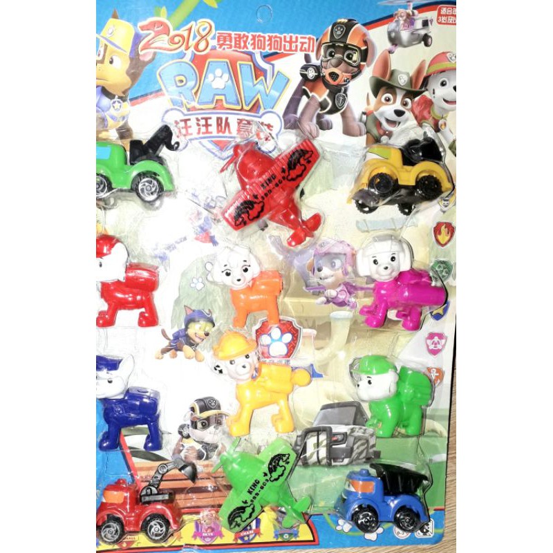 Sét 12 mô hình biệt đội chó Paw cứu hộ bằng nhựa rất đẹp