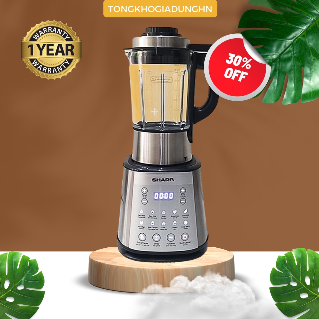 Máy Làm Sữa Hạt Máy Nấu Sữa Hạt Sharp xuất xứ THÁI LAN, Bảo hành 12 tháng, Lập trình sẵn 13 chương trình nấu thông minh