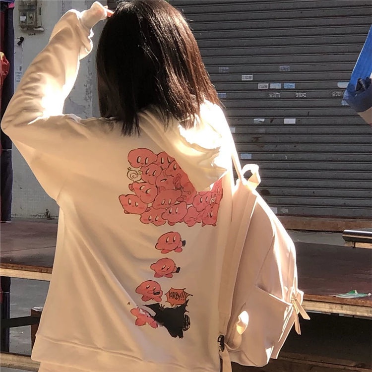 Áo Hoodie In Chữ Dáng Rộng Dễ Phối Đồ