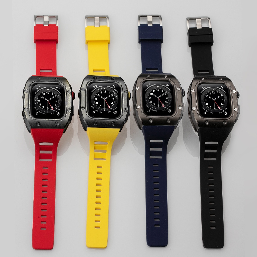 Ốp Hợp Kim Nhôm + Silicone 44Mm Cho Apple Watch 6 5 4