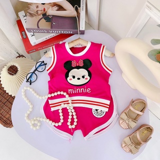 Bộ thun cotton dễ thương cho bé gái