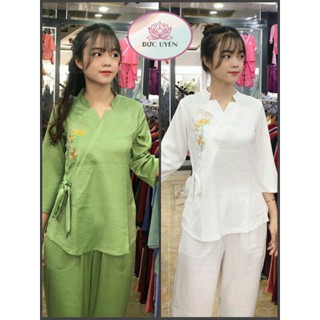 ⭐Đồ lam đi chùa #Mẫu cổ ngôi sao ( đồ lam giá rẻ, pháp phục lễ chùa)