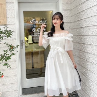 Váy little voan nơ eo Đầm dự tiệc Jna official