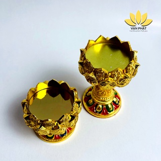 Đế sen chưng đèn cầy cao