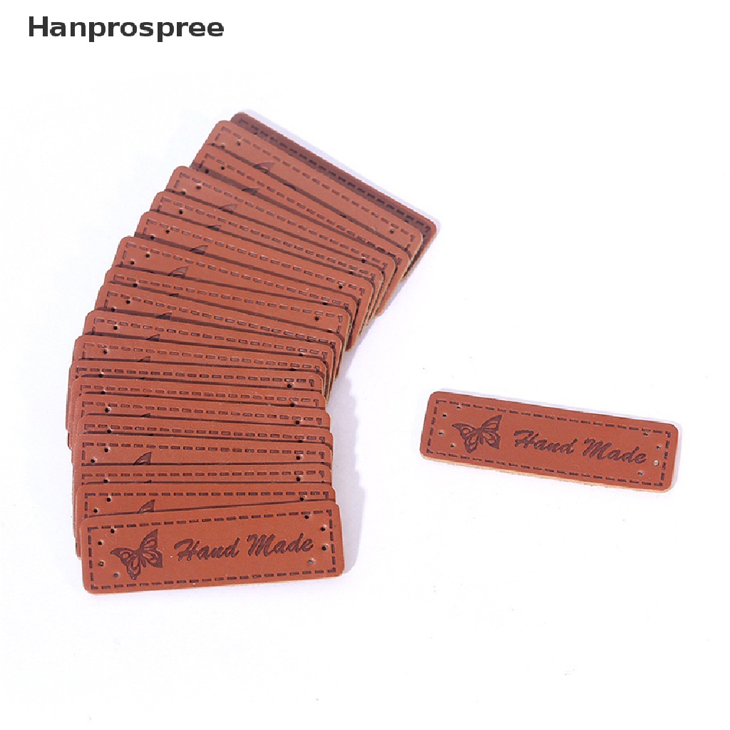 Bộ 50 Thẻ Da PU Trang Trí Với Họa Tiết Trái Tim