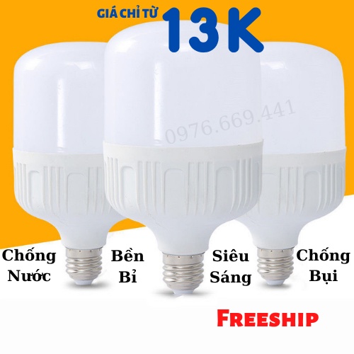 Bóng đèn LED trụ tròn 20W 30W ánh sáng trắng ĐÈN DUY THẮNG