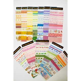 [HÀNG MỚI !!] Washi tape cầu vồng nhiều chủ đề dán trang trí scrapbook, planner, sổ tay,... size 2mm-3cm