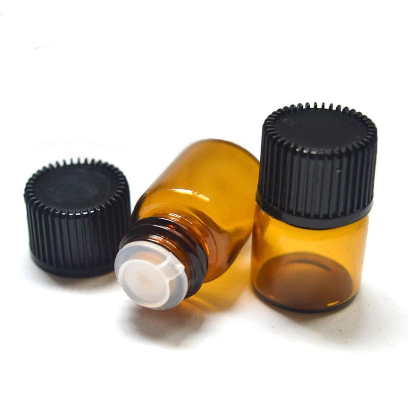 Bình Thủy Tinh Mini 1ml Đựng Tinh Dầu Kèm Nắp Đậy Tiện Dụng