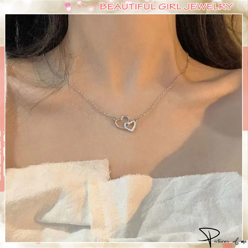 Vòng cổ Mặt Trái Tim Đính Đá Thời Trang 2022 Dành Cho Nữ