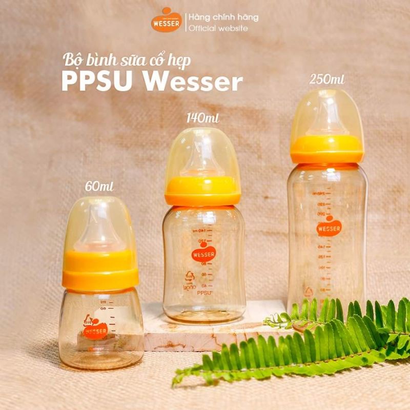 Bình sữa wesser cao cấp cổ hẹp 60ml