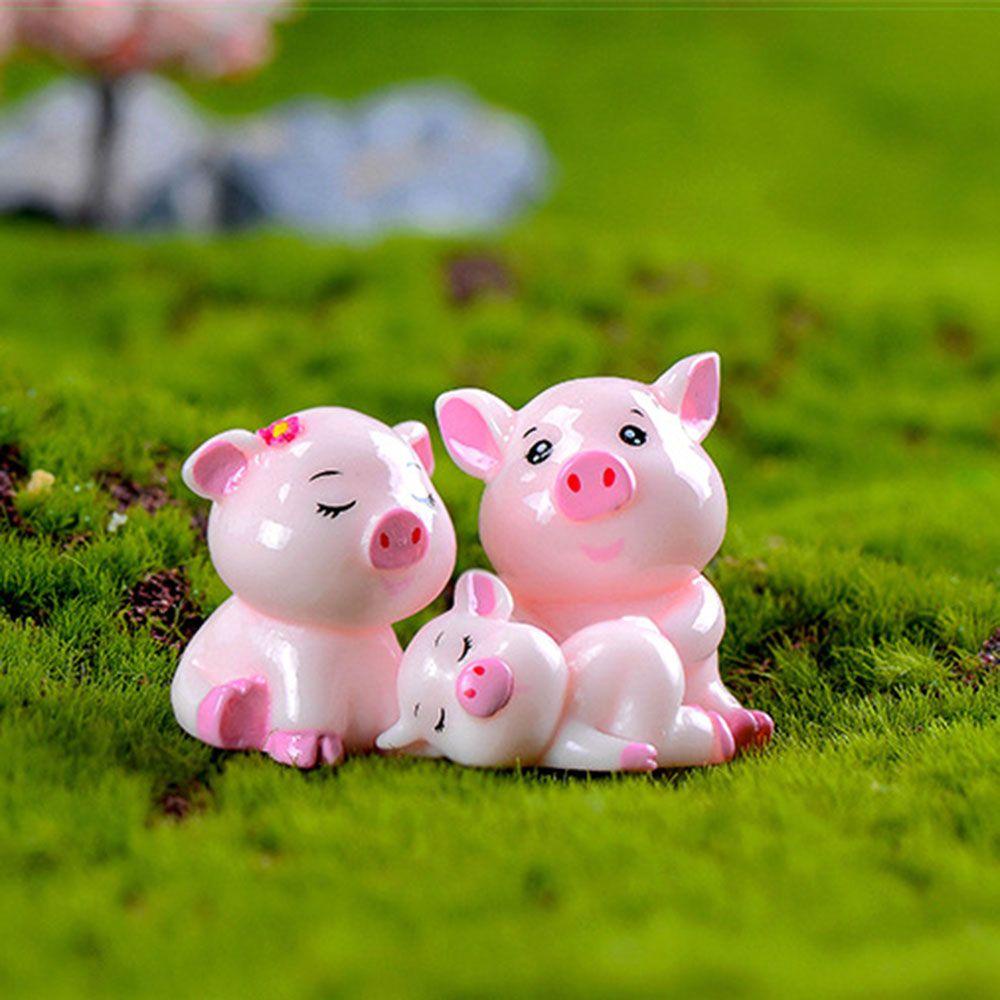 Set 4 Tượng Hình Chú Heo Dễ Thương Trang Trí Sân Vườn