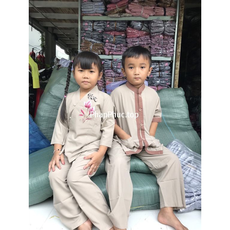 Bộ nam đi chùa - thanh lịch trang nhã - đồ lam - Nam cổ lãnh tụ phối tay