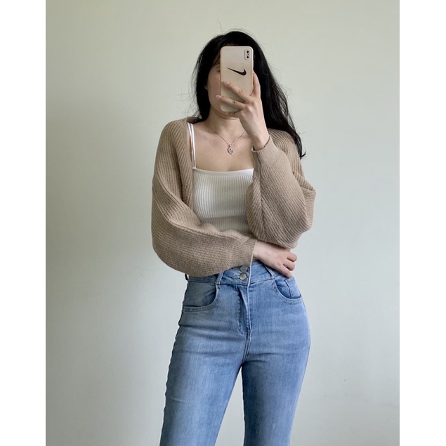 Áo len khoác lửng