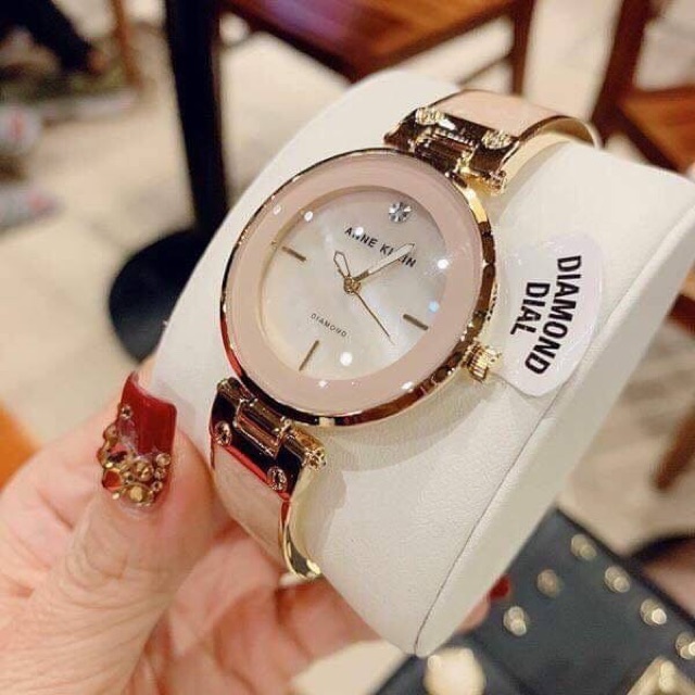 Đồng hồ nữ Anne klein dây ceramic kiềng hồng xách tay Mỹ