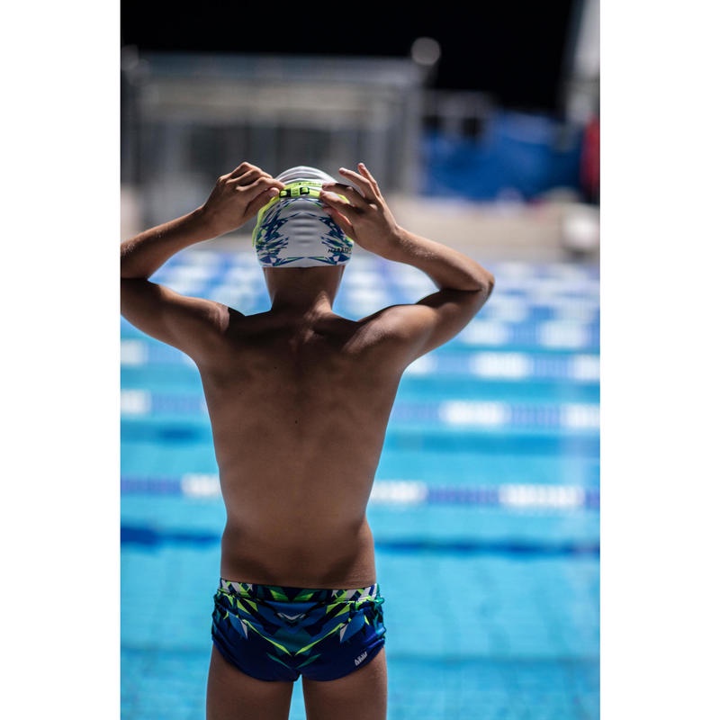 Quần bơi tam giác Bandeau Decathlon NABAIJI 900 cho bé trai - Họa tiết Kal Xanh dương