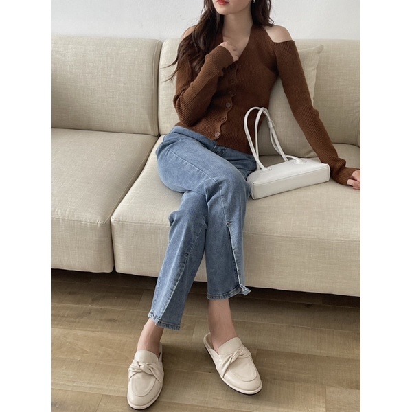 Áo len buộc cổ vancat