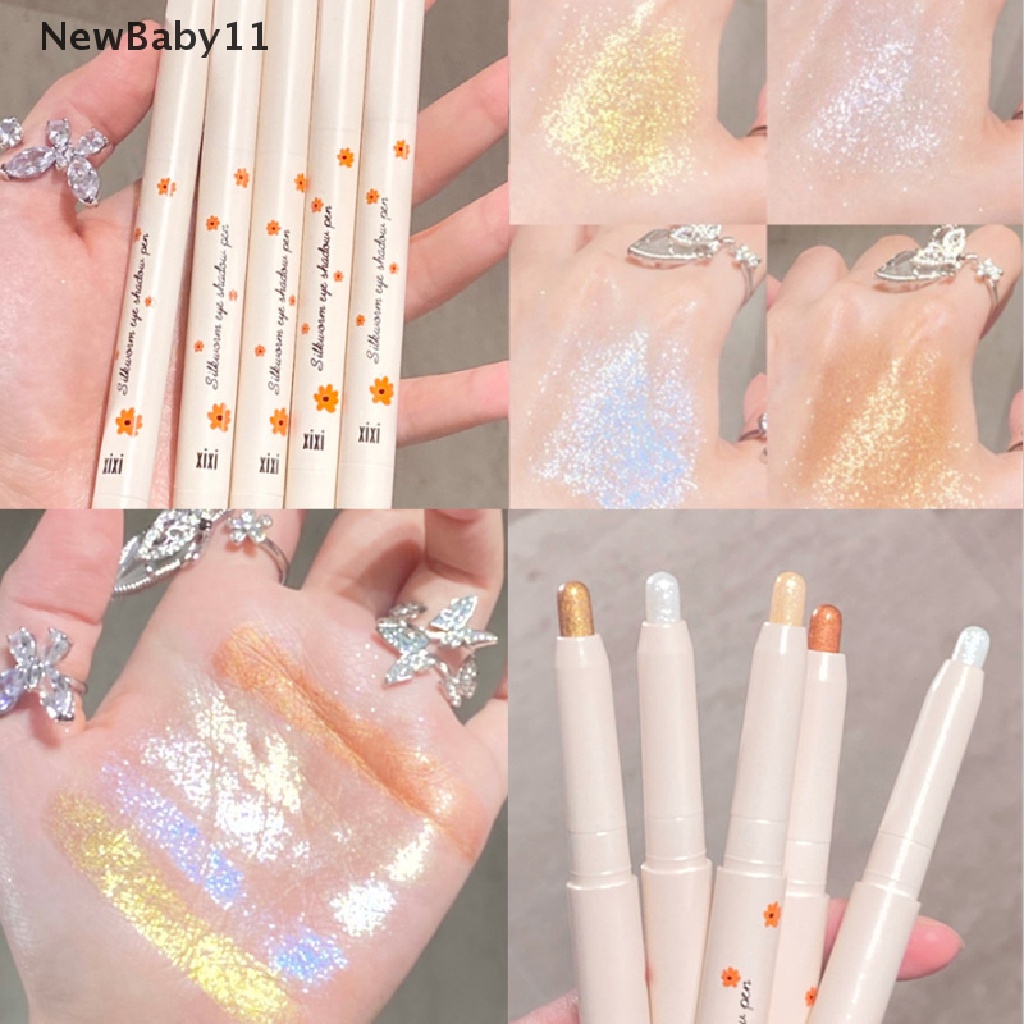 1 Bút Chì Kẻ Mắt Màu Trắng Ánh Ngọc Trai Lấp Lánh Trang Điểm Lâu Trôi