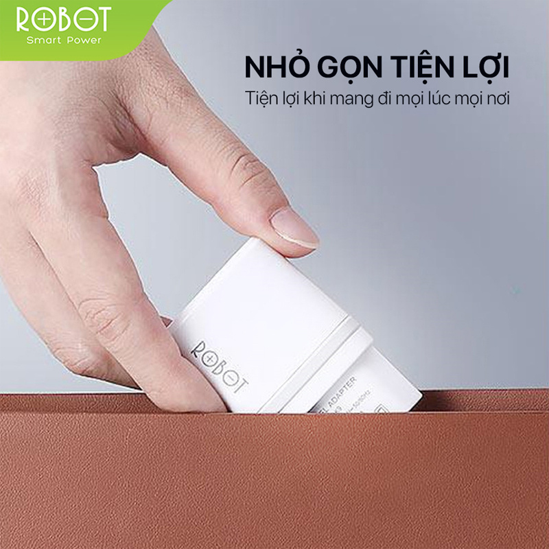 Cốc sạc nhanh an toàn 2.1A Robot RT-K9 2 cổng sạc ra USB, nhiều lớp bảo vệ an toàn, tặng kèm cáp sạc Micro, độ bền cao