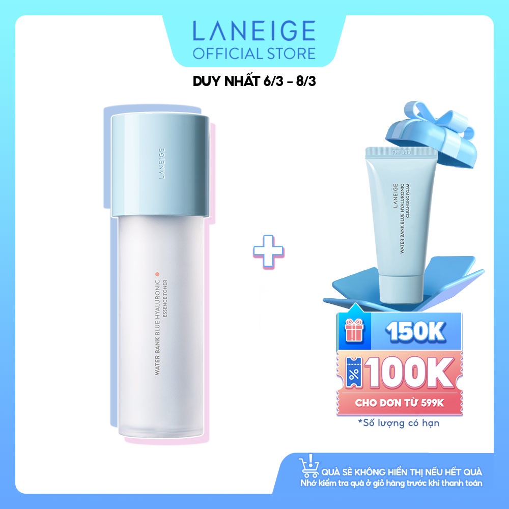 [PHIÊN BẢN MỚI] Nước Cân Bằng Dưỡng Ẩm Dành Cho Da Thường Và Da Khô Laneige Water Bank Blue HA Toner Dry 160ml